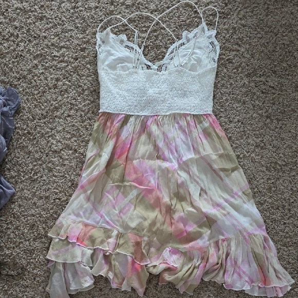 NWOT Free People Adelle Plaid Dress Sz Lg - Picture 4 of 5